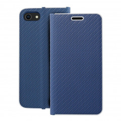 Apple iPhone SE 2020 Portefeuilles LUNA Book Carbon Fibre de carbone, Élégant  Bleu