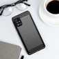 Samsung Galaxy A51 LTE Coque Carbon Élégant  Noir