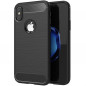 Apple iPhone X Coque Carbon Élégant  Noir