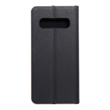 Samsung Galaxy S10 Portefeuilles LUNA Book Gold Élégant  Noir