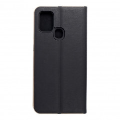 Samsung Galaxy A21s Portefeuilles LUNA Book Gold Élégant  Noir