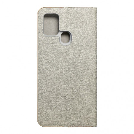 Samsung Galaxy A21s Portefeuilles LUNA Book Gold Élégant  Argenté