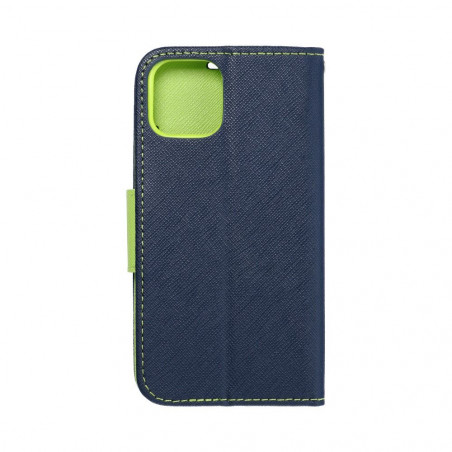 Apple iPhone 11 Pro Portefeuilles Fancy Book Marine / Citron vert