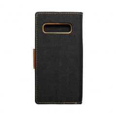 Samsung Galaxy S10 Portefeuilles Canvas Book Noir