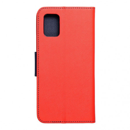 Samsung Galaxy A51 LTE Portefeuilles Fancy Book Rouge / Marine