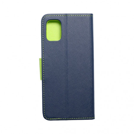 Samsung Galaxy A51 LTE Portefeuilles Fancy Book Marine / Citron vert