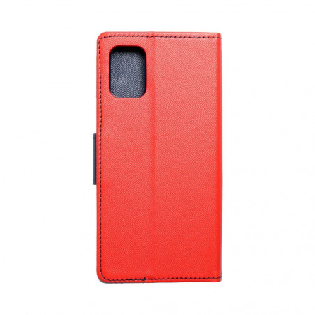 Samsung Galaxy A71 LTE Portefeuilles Fancy Book Rouge / Marine