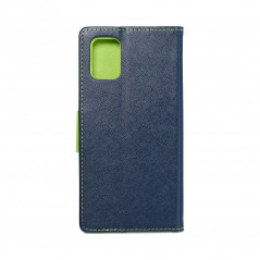 Samsung Galaxy A71 LTE Portefeuilles Fancy Book Marine / Citron vert