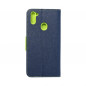 Samsung Galaxy M11 Portefeuilles Fancy Book Marine / Citron vert