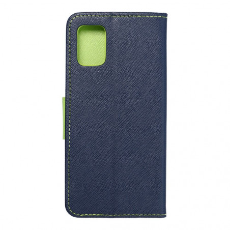 Samsung Galaxy A51 LTE Portefeuilles Fancy Book Marine / Citron vert