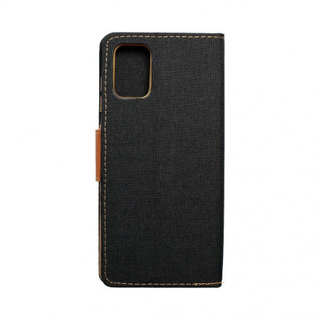 Samsung Galaxy A71 LTE Portefeuilles Canvas Book Noir