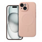 Apple iPhone 15 Coque Silicone Mag Cover MagSAFE  Rose