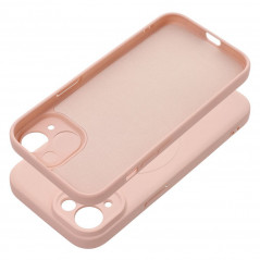 Apple iPhone 15 Coque Silicone Mag Cover MagSAFE  Rose
