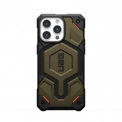 Apple iPhone 15 Pro Max Coque Urban Armor Gear Monarch Pro MagSAFE  Kevlar element green