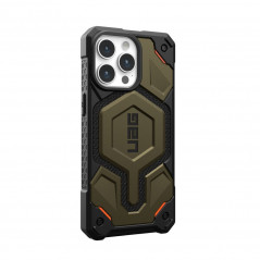Apple iPhone 15 Pro Max Coque Urban Armor Gear Monarch Pro MagSAFE  Kevlar element green