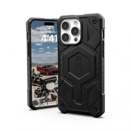 Apple iPhone 15 Pro Max Coque Urban Armor Gear Monarch Pro MagSAFE  Noir kevlar