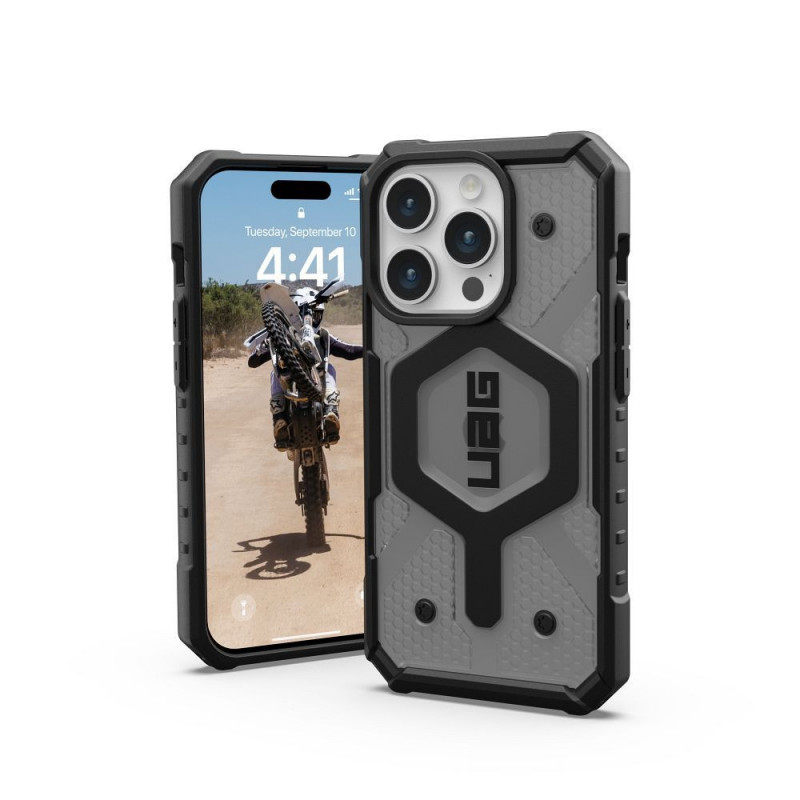 Apple iPhone 15 Pro Coque Urban Armor Gear Pathfinder Étui haut de gamme MagSAFE Cendre Apple iPhone 15 Pro Coque Urban Armor Gear Pathfinder Étui haut de gamme MagSAFE Cendre