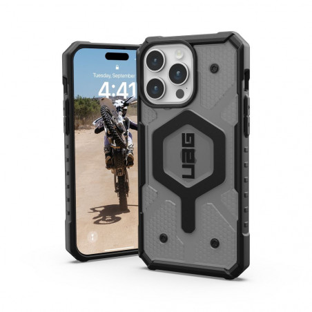 Apple iPhone 15 Pro Max Coque Urban Armor Gear Pathfinder Étui haut de gamme  MagSAFE  Cendre