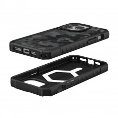 Apple iPhone 15 Pro Max Coque Urban Armor Gear Pathfinder Étui haut de gamme  MagSAFE  Camouflage de minuit