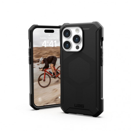 Apple iPhone 15 Pro Coque Urban Armor Gear Essential Étui haut de gamme  MagSAFE  Noir