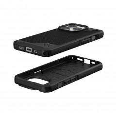 Apple iPhone 15 Pro Coque Urban Armor Gear Metropolis LT Étui haut de gamme  Noir kevlar