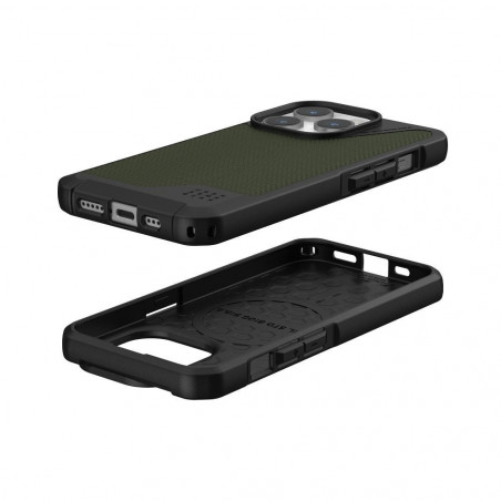 Apple iPhone 15 Pro Coque Urban Armor Gear Metropolis LT Étui haut de gamme  Olive kevlar