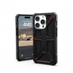Apple iPhone 15 Pro Coque Urban Armor Gear Monarch Étui haut de gamme  MagSAFE  Noir kevlar