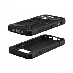 Apple iPhone 15 Pro Coque Urban Armor Gear Monarch Étui haut de gamme  MagSAFE  Noir kevlar