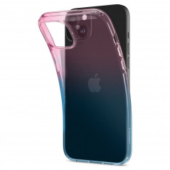 Apple iPhone 15 Coque Spigen Liquid Crystal Clair comme du cristal  Rose dégradé