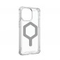 Apple iPhone 15 Pro Max Coque Urban Armor Gear Plyo Étui haut de gamme  MagSAFE  Argent glacé