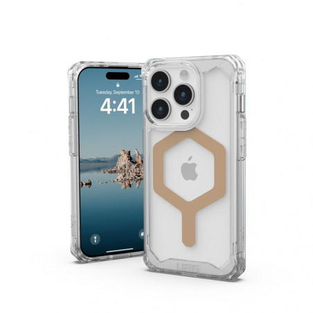 Apple iPhone 15 Pro Coque Urban Armor Gear Plyo Étui haut de gamme  MagSAFE  Or de glace