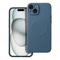 Apple iPhone 15 Plus Coque Silicone Mag Cover MagSAFE  Bleu