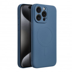 Apple iPhone 15 Pro Max Coque Silicone Mag Cover MagSAFE  Bleu