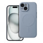 Apple iPhone 15 Coque Silicone Mag Cover MagSAFE  Bleu clair