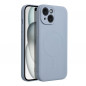 Apple iPhone 15 Coque Silicone Mag Cover MagSAFE  Bleu clair