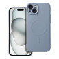 Apple iPhone 15 Plus Coque Silicone Mag Cover MagSAFE  Bleu clair