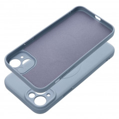 Apple iPhone 15 Plus Coque Silicone Mag Cover MagSAFE  Bleu clair