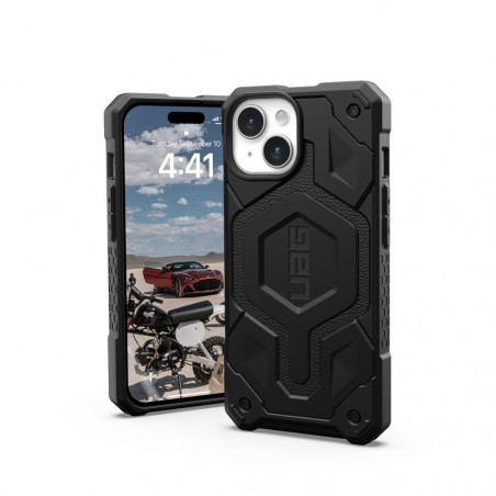 Apple iPhone 15 Coque Urban Armor Gear Monarch Pro MagSAFE  Noir kevlar