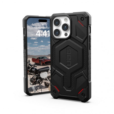 Apple iPhone 15 Pro Max Coque Urban Armor Gear Monarch Pro MagSAFE  Noir kevlar