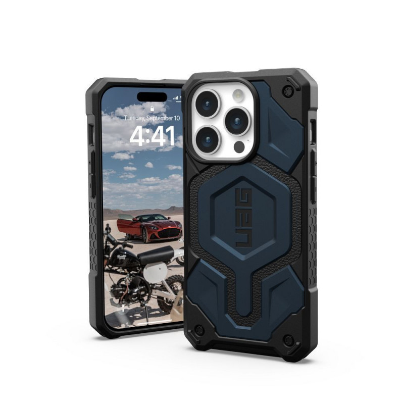 Apple iPhone 15 Pro Coque Urban Armor Gear Monarch Pro MagSAFE  Noir kevlar
