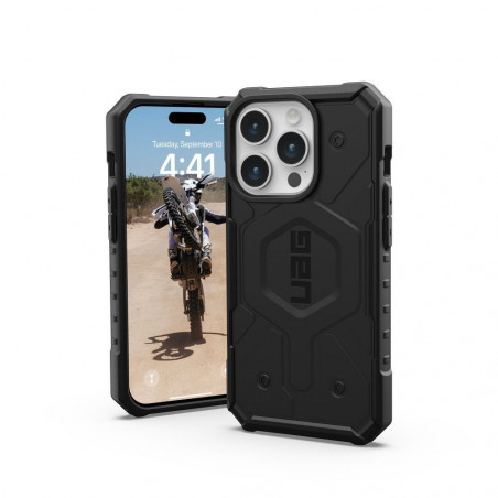 Apple iPhone 15 Pro Coque Urban Armor Gear Pathfinder Étui haut de gamme  MagSAFE  Noir