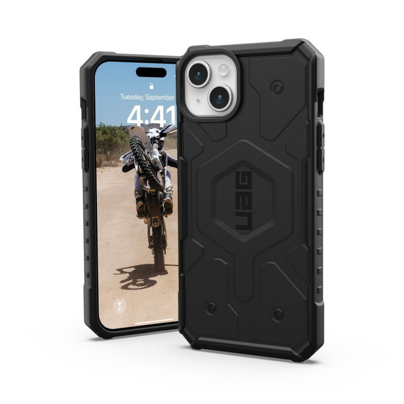 Apple iPhone 15 Plus Coque Urban Armor Gear Pathfinder Étui haut de gamme  MagSAFE  Noir