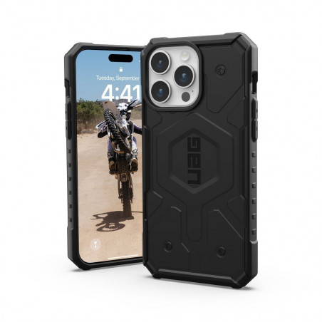 Apple iPhone 15 Pro Max Coque Urban Armor Gear Pathfinder Étui haut de gamme  MagSAFE  Noir