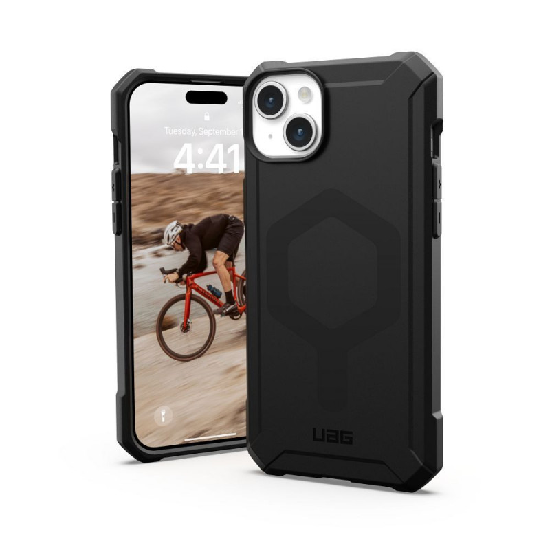 Apple iPhone 15 Plus Coque Urban Armor Gear Essential Étui haut de gamme  MagSAFE  Noir