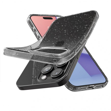 Apple iPhone 15 Pro Coque Spigen Liquid Crystal Clair comme du cristal  Cristal scintillant