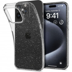 Apple iPhone 15 Pro Coque Spigen Liquid Crystal Clair comme du cristal  Cristal scintillant