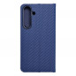 Samsung Galaxy S24 Portefeuilles LUNA Book Carbon Fibre de carbone, Élégant  Bleu
