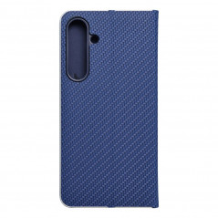 Samsung Galaxy S24 PLUS Portefeuilles LUNA Book Carbon Fibre de carbone, Élégant  Bleu