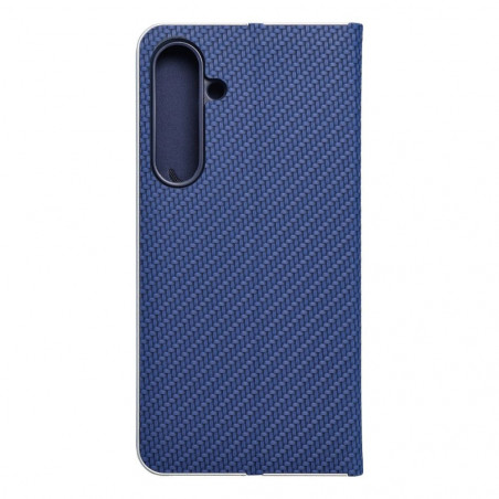 Samsung Galaxy S24 PLUS Portefeuilles LUNA Book Carbon Fibre de carbone, Élégant  Bleu