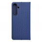 Samsung Galaxy S24 PLUS Portefeuilles LUNA Book Carbon Fibre de carbone, Élégant  Bleu